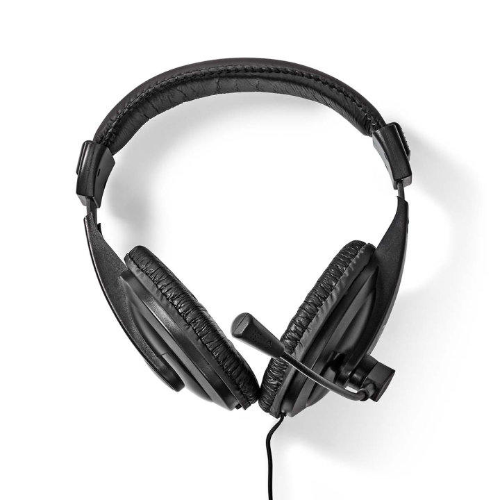 Nedis PC-hodesett | Over-Ear | Stereo | 1x 3.5 mm / 2x 3.5 mm | Sammenleggbar mikrofon | Sort v:3681414
