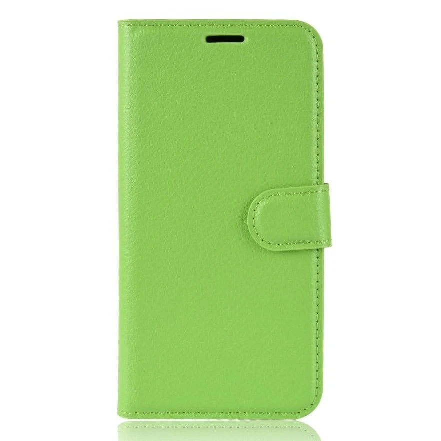 Nokia 2.3 Litchi PU Skinndeksel m. Lommebok – Grønn v:727576