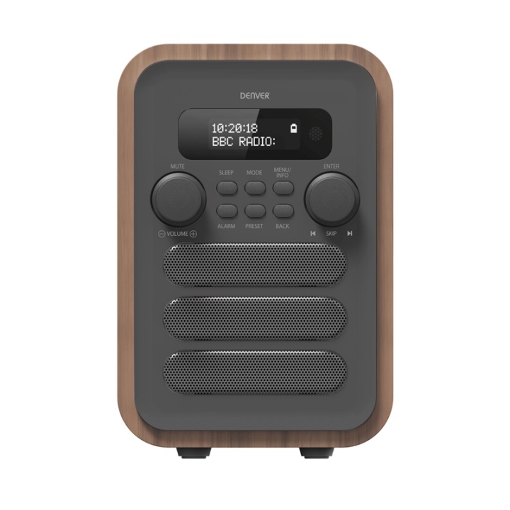 Denver FM/DAB+ Radio Bluetooth Tre/Grå v:1814059 Denver FM/DAB+ Radio Bluetooth Tre/Grå v:1814059
