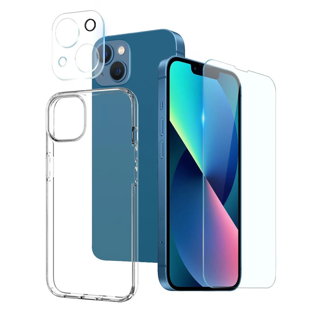 NORTHJO iPhone 13 | 3-i-1 360° Beskyttelsessett med Deksel | Skjermbes v:4250321