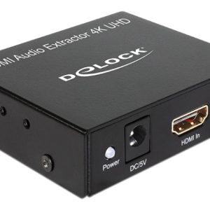 DeLOCK HDMI Stereo/5.1 lydforvandler, UltraHD, Stereo S/PDIF, svart v:2385585 DeLOCK HDMI Stereo/5.1 lydforvandler, UltraHD, Stereo S/PDIF, svart v:2385585