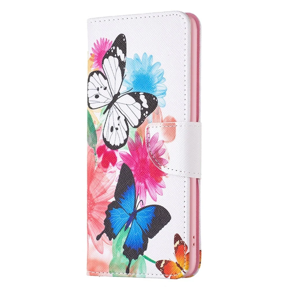 Xiaomi 13 Lite Flipdeksel Med Stor Lommebok i PU Skinn – To Sommerfugl v:7614805