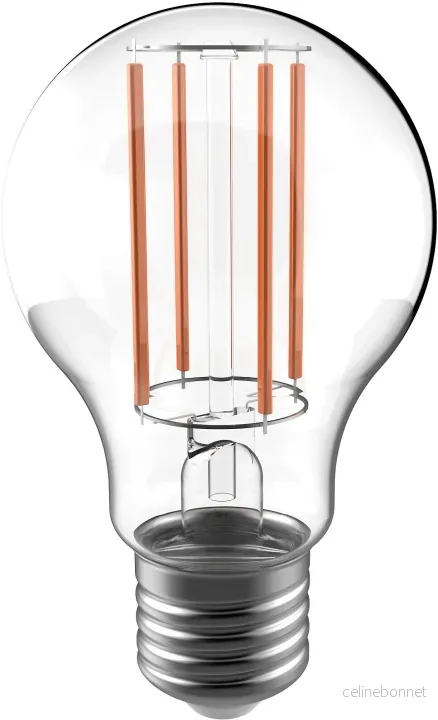 Airam LED A60-lampe, E27, 3000K, 470lm, klar kobber v:2302776