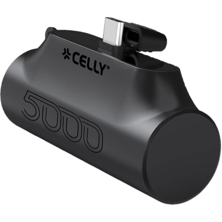 Celly PBC5000 Compact PowerBank med USB-C-kontakt 5 000 mAh Svart v:2684495 Celly PBC5000 Compact PowerBank med USB-C-kontakt 5 000 mAh Svart v:2684495