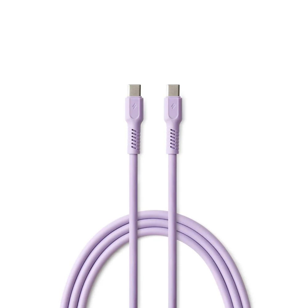Colorum 60W USB-C til USB-C Kabel – 1.8m – Lavender v:7189610 Colorum 60W USB-C til USB-C Kabel – 1.8m – Lavender v:7189610