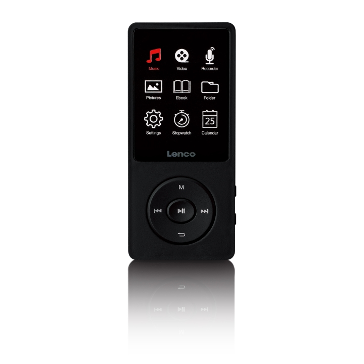 Lenco MP3/MP4-spiller med 2,4 TFT LCD-skjerm og 8 GB internminne Svart v:1689747 Lenco MP3/MP4-spiller med 2,4 TFT LCD-skjerm og 8 GB internminne Svart v:1689747