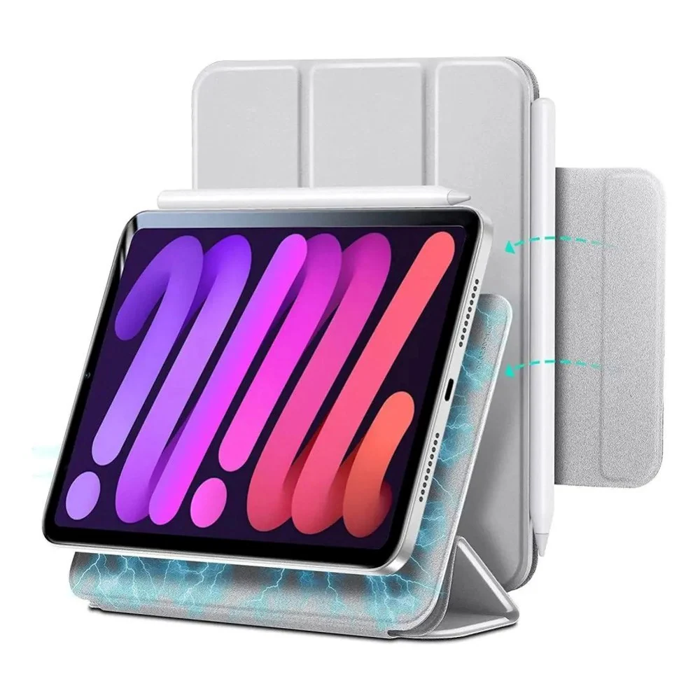 iPad Mini (2024/2021) ESR Rebound Magnetic Deksel – Grå v:2746087