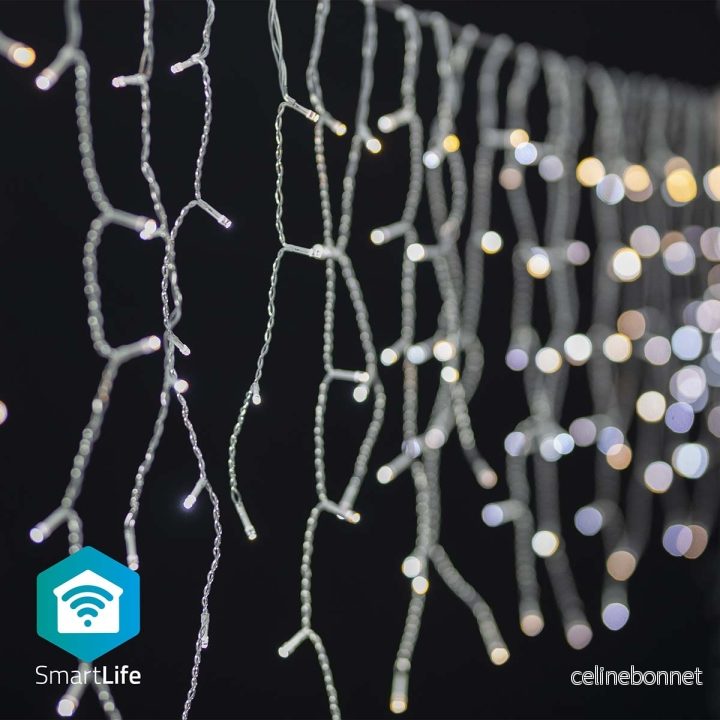 Nedis SmartLife Julelys | Istapp | Wi-Fi | Varm til avkjølt hvitt | 400 LED's | 8.00 m | Android™ / IOS v:4154029