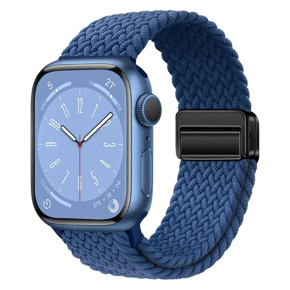 Apple Watch (42/44/SE/45/46/49 mm) Lippa Nylonstropp med Magnetlås – B v:8416070 Apple Watch (42/44/SE/45/46/49 mm) Lippa Nylonstropp med Magnetlås – B v:8416070