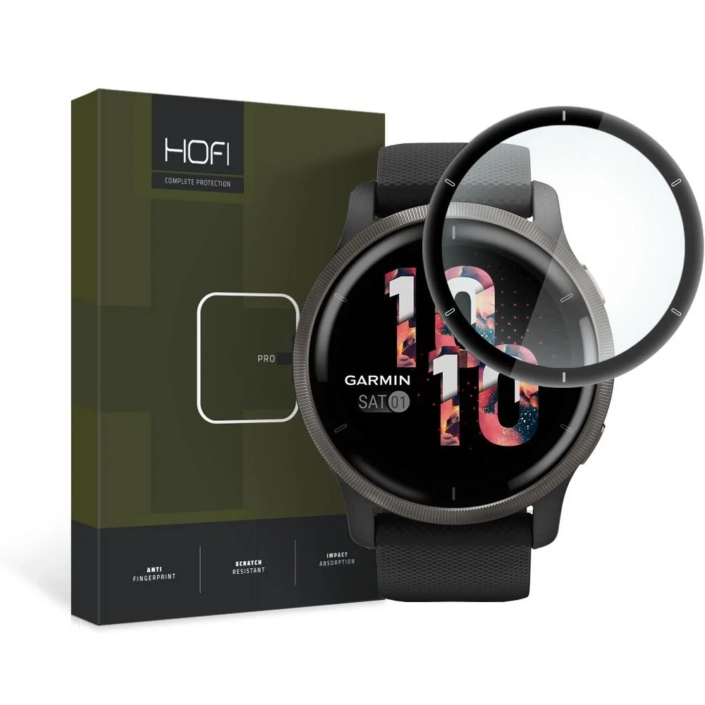 Garmin Venu 2 Hofi Hybrid Pro+ Skjermbeskytter – Gjennomsiktig / Svart v:6538279 Garmin Venu 2 Hofi Hybrid Pro+ Skjermbeskytter – Gjennomsiktig / Svart v:6538279