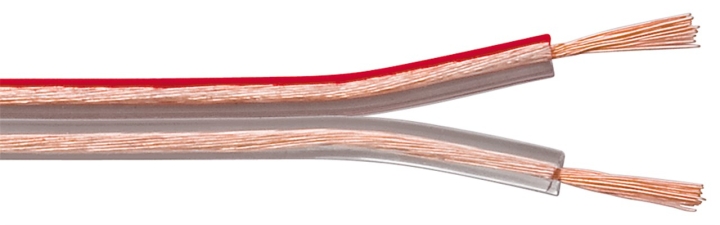 Goobay Høyttalerkabel gjennomsiktig CU 50 m spole, tverrsnitt 2 x 0,5 mm² v:9513578