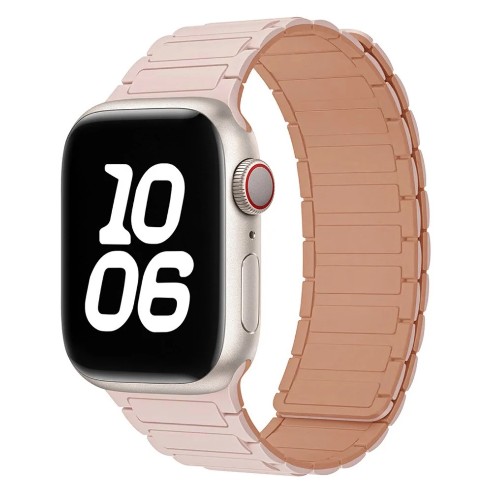 Apple Watch (42/44/45/46/49 mm) Lippa Magnetisk Silikonreim – Pink v:2613070 Apple Watch (42/44/45/46/49 mm) Lippa Magnetisk Silikonreim – Pink v:2613070