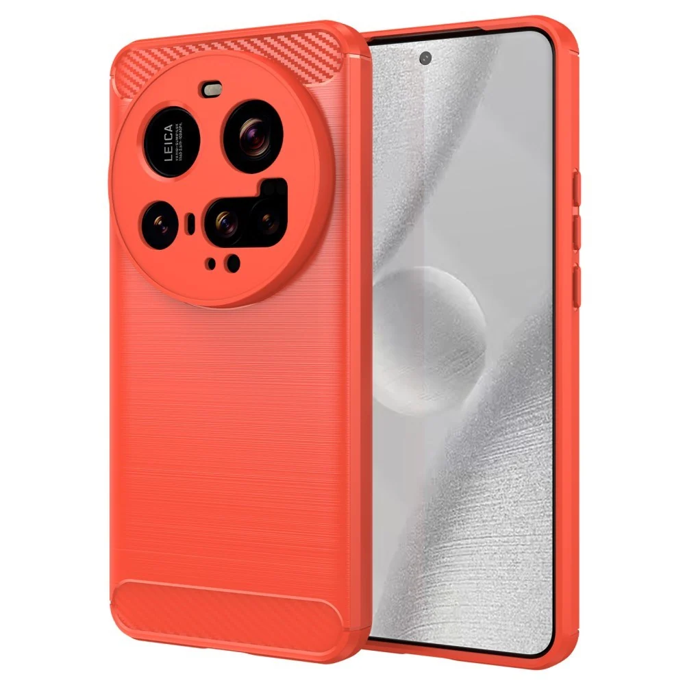EIDERWOOD Xiaomi 15 Ultra Brushed Carbon Fiber Fleksibelt Plast Deksel v:568988