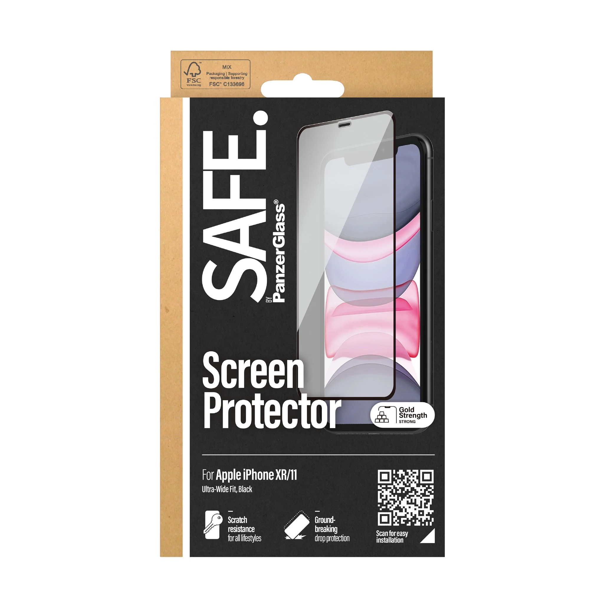 iPhone 11 / XR Safe By PanzerGlass® Edge-to-Edge Skjermbeskyttelse – C v:1283320
