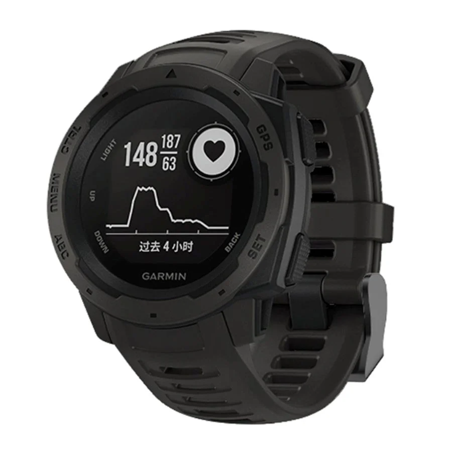 Garmin Instinct 22mm Silikon Reim med Stifter – Svart v:7446834 Garmin Instinct 22mm Silikon Reim med Stifter – Svart v:7446834