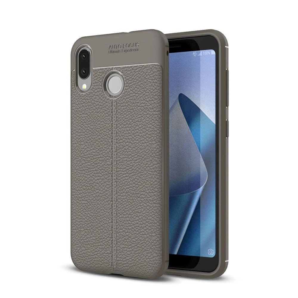 Asus Zenfone Max M1 ZB555KL Litchi Grain Fleksibelt Deksel Grå v:3950772