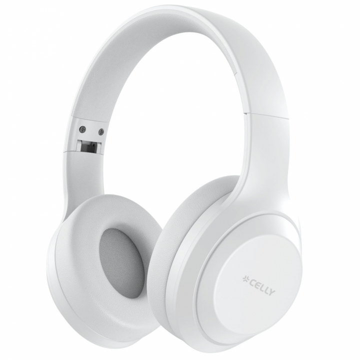 Celly Wavebeat trådløse over-ear-hodetelefoner – hvite v:3441512