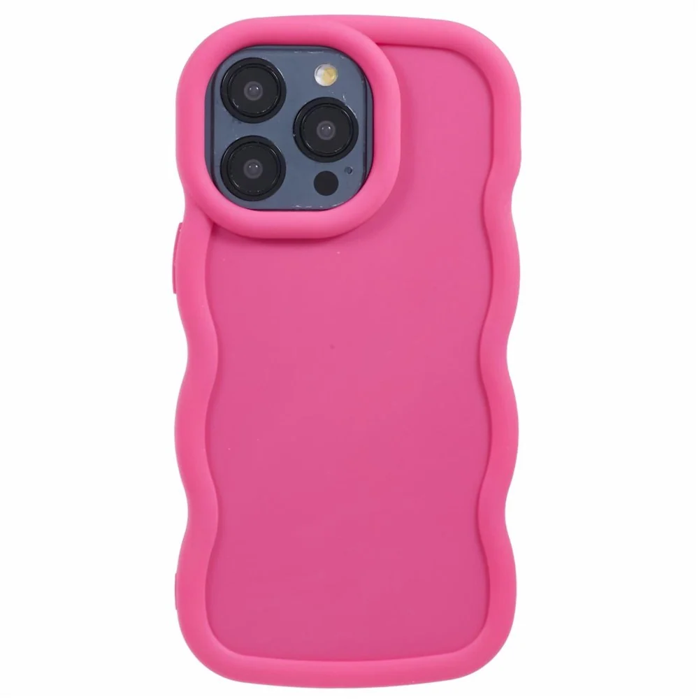 iPhone 14 Pro Max EIDERWOOD Fleksibelt Plast Wavy Deksel – Pink v:2840208