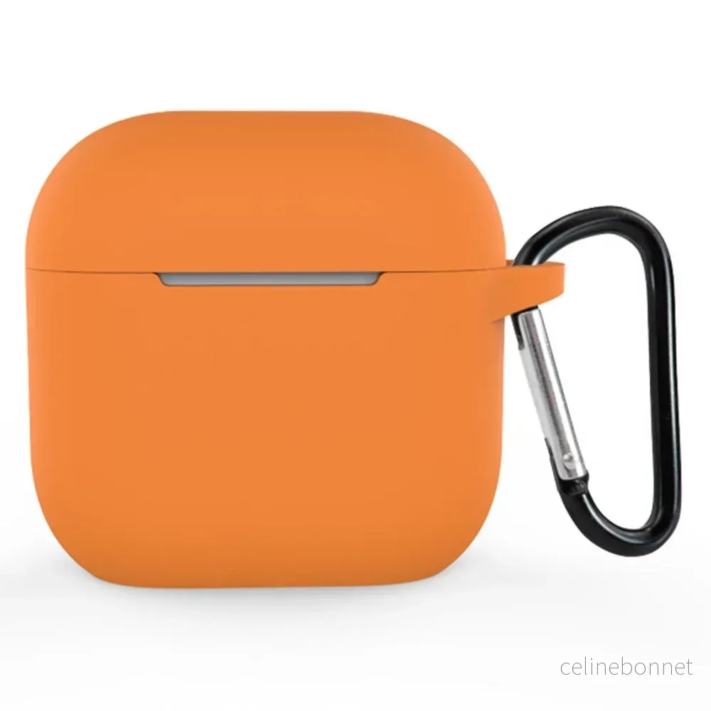 Apple AirPods (5. & 4. Gen.) Silikondeksel med Karabinkrok – Oransje v:8039336