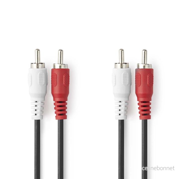 Nedis Stereo lydkabel | 2x RCA Han | 2x RCA Han | Nikkel belagt | 3.00 m | Rund | Sort | Boks v:4418214 Nedis Stereo lydkabel | 2x RCA Han | 2x RCA Han | Nikkel belagt | 3.00 m | Rund | Sort | Boks v:4418214