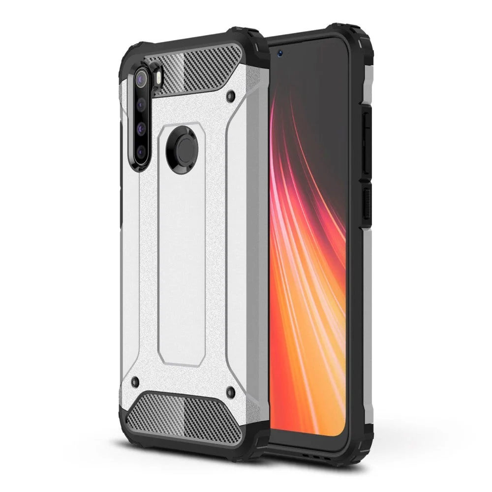 Xiaomi Redmi Note 8 Håndverkerdeksel Armor Guard- Sølv v:5348318 Xiaomi Redmi Note 8 Håndverkerdeksel Armor Guard- Sølv v:5348318