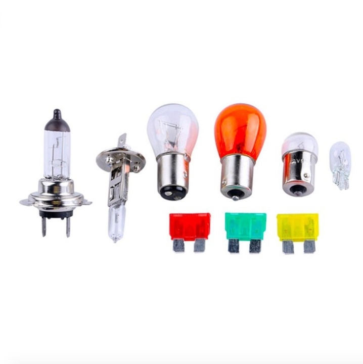 Reservedelssett med lamper for bil, 9 deler, H1, H7 v:4555801 Reservedelssett med lamper for bil, 9 deler, H1, H7 v:4555801