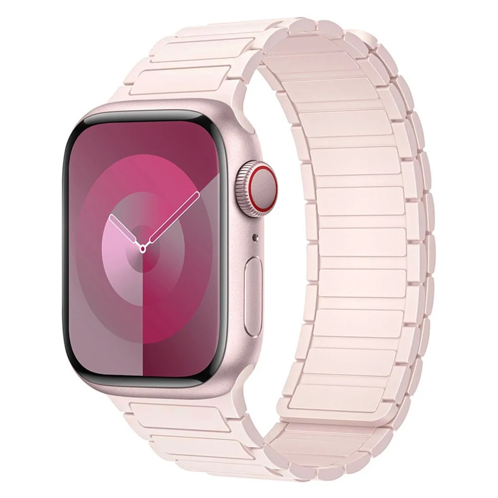 Apple Watch (42/44/45/46/49 mm) Lippa Magnetisk Silikonreim – Rosa v:9286626 Apple Watch (42/44/45/46/49 mm) Lippa Magnetisk Silikonreim – Rosa v:9286626