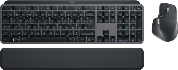Logitech MX Keys S Combo – tastatur og mus med håndleddstøtte, grafittgrå. Se v:3261150 Logitech MX Keys S Combo – tastatur og mus med håndleddstøtte, grafittgrå. Se v:3261150