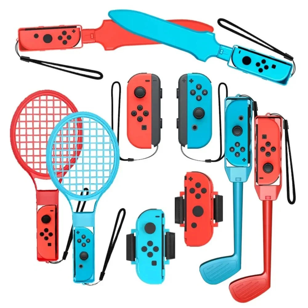 Nintendo Switch Hurtel Sportssett 10-i-1 – Familiepakke – Rød / Blå v:1691844