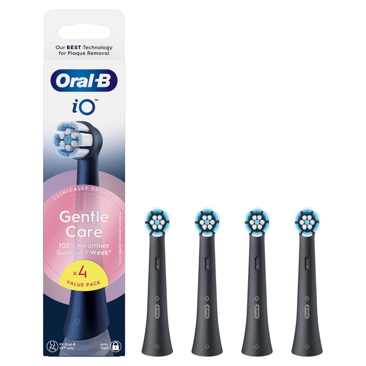 Oral B Borsthuvud iO Gentle Care Black 4st v:3650049 Oral B Borsthuvud iO Gentle Care Black 4st v:3650049