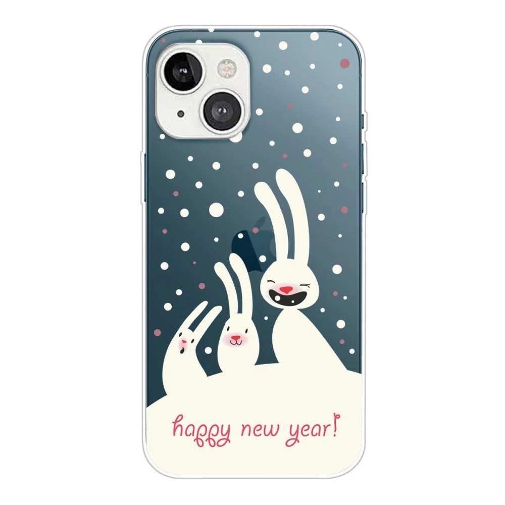 iPhone 13 Plast Jul Deksel – Gjennomsiktig – Snøkaniner v:8208862 iPhone 13 Plast Jul Deksel – Gjennomsiktig – Snøkaniner v:8208862