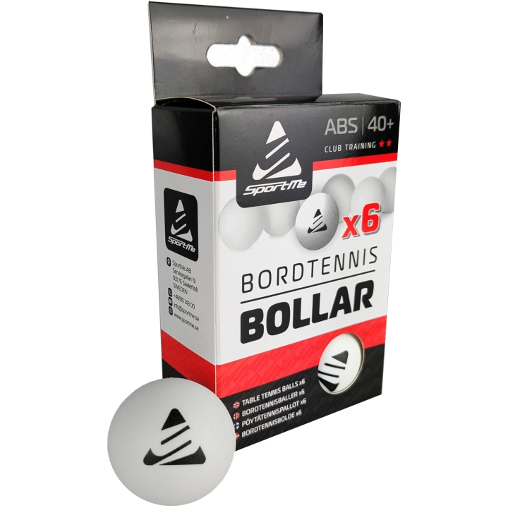 SportMe Bordtennisballer 6 stk Hvit v:9010792
