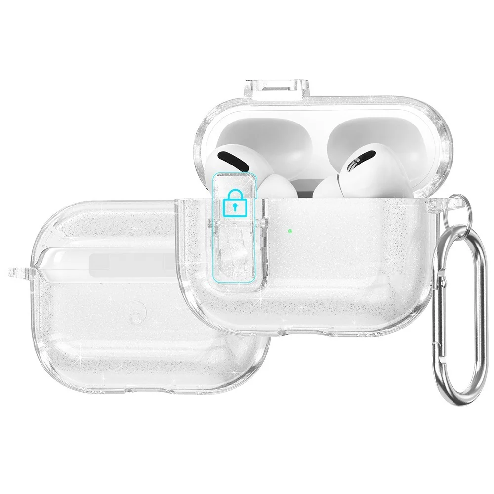 Apple AirPods Pro (3. gen.) Hybrid Plast Deksel m. Karabinkrok – Gjenn v:7426449