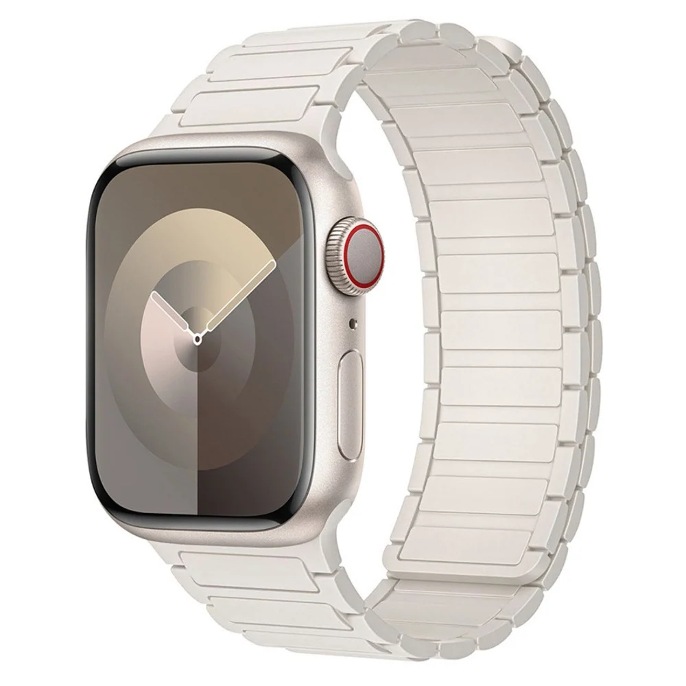 Apple Watch (42/44/45/46/49 mm) Lippa Magnetisk Silikonreim – Hvit v:1720214 Apple Watch (42/44/45/46/49 mm) Lippa Magnetisk Silikonreim – Hvit v:1720214