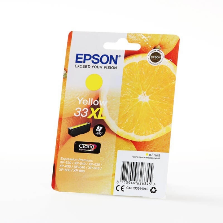 EPSON Blekk C13T33644012 33XL Gul Oranges v:1691807 EPSON Blekk C13T33644012 33XL Gul Oranges v:1691807