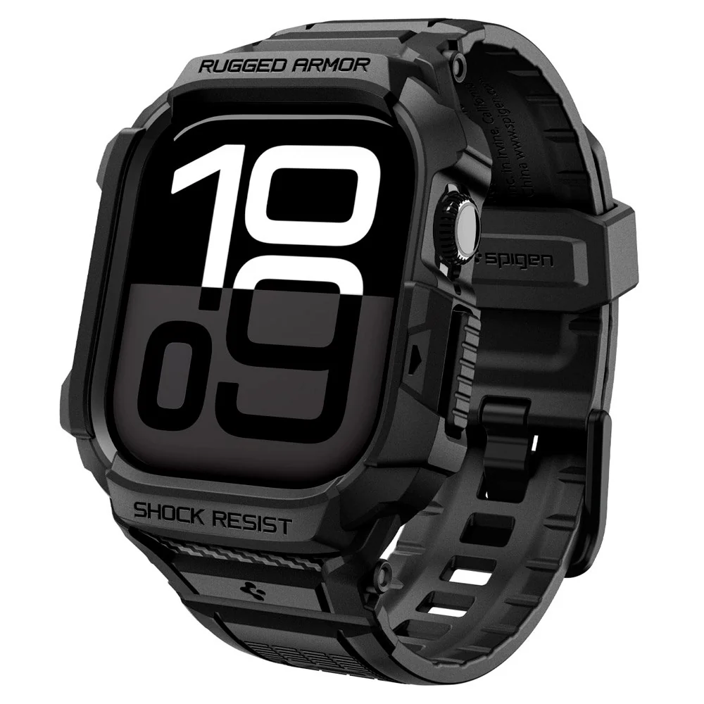 Apple Watch 11 (46mm) Spigen Rugged Armor Pro 2 Deksel m. Rem – Svart v:5068537