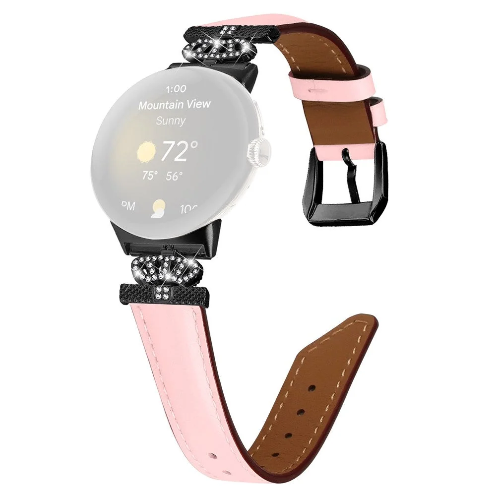 Google Pixel Watch 5 / 4 / 3 / 2 / 1 (41mm) Kunstskinn Rem med Svart R v:804794 Google Pixel Watch 5 / 4 / 3 / 2 / 1 (41mm) Kunstskinn Rem med Svart R v:804794