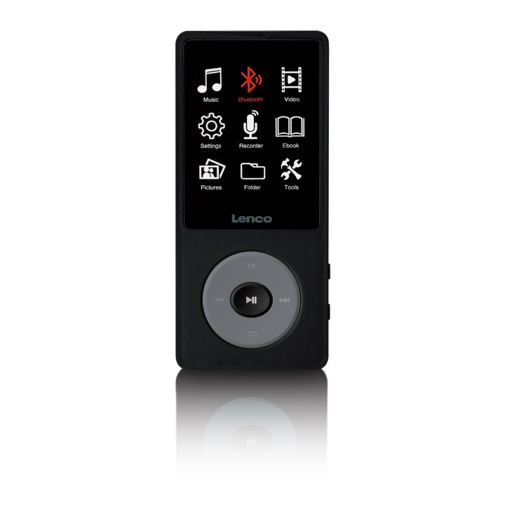Lenco MP3/MP4-spiller med Bluetooth® og 8 GB internminne Svart v:9674413 Lenco MP3/MP4-spiller med Bluetooth® og 8 GB internminne Svart v:9674413