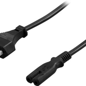 DELTACO ojordad apparatkabel, rak CEE 7/16 – rak IEC C7, 5m v:9156598 DELTACO ojordad apparatkabel, rak CEE 7/16 – rak IEC C7, 5m v:9156598