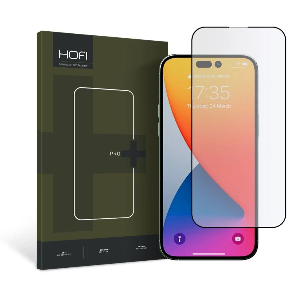 iPhone 14 Pro Hofi Glass Pro+ Skjermbeskytter – Case Friendly – Svart v:2466716 iPhone 14 Pro Hofi Glass Pro+ Skjermbeskytter – Case Friendly – Svart v:2466716