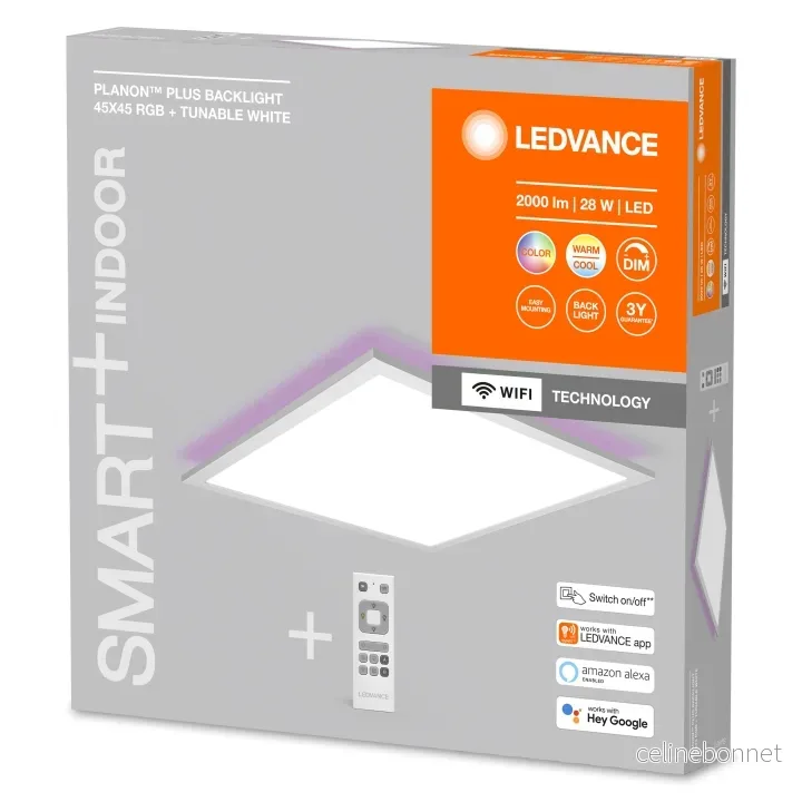 LEDVANCE Smart+ Planon Plus Backlite 45x45cm 1800lm RGBTW - Hvit v:4587141