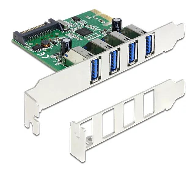 DeLOCK PCI Express-kort > 4 x USB 3.0, USB-adapter, PCIe 2.0 v:9721053