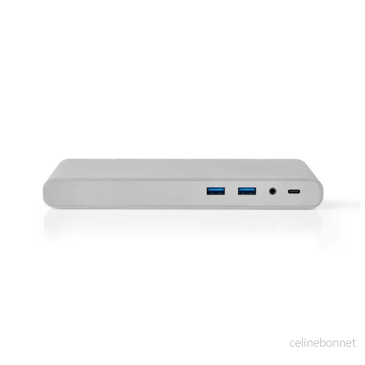 Nedis USB Docking Station | USB 3.2 Gen 1 | USB-C™ Hann | DisplayPort Hun / HDMI™ Output / RJ45 Hun / VGA Hun 15p / 2 stk. 3.5 mm, hunn / 2x USB-C™ / 4x USB-A | 0.20 m | Rund | Nikkel belagt | Flettet / Nylon | Hvit | Deksel Vindusboks v:8422947 Nedis USB Docking Station | USB 3.2 Gen 1 | USB-C™ Hann | DisplayPort Hun / HDMI™ Output / RJ45 Hun / VGA Hun 15p / 2 stk. 3.5 mm, hunn / 2x USB-C™ / 4x USB-A | 0.20 m | Rund | Nikkel belagt | Flettet / Nylon | Hvit | Deksel Vindusboks v:8422947