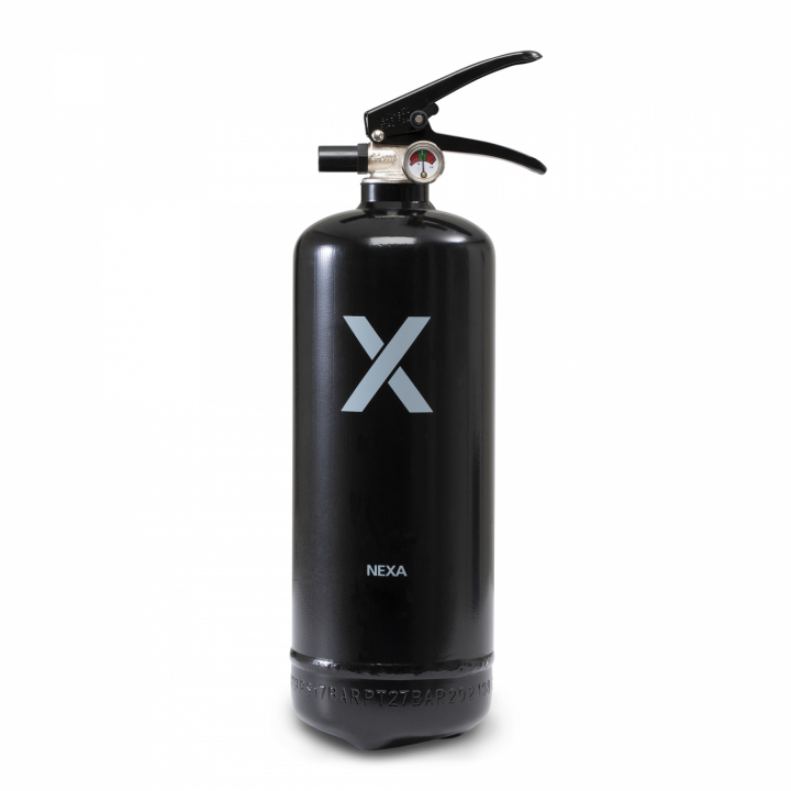 Nexa brannslukningsapparat, 2 kg ABC-pulver (svart) v:5750282 Nexa brannslukningsapparat, 2 kg ABC-pulver (svart) v:5750282