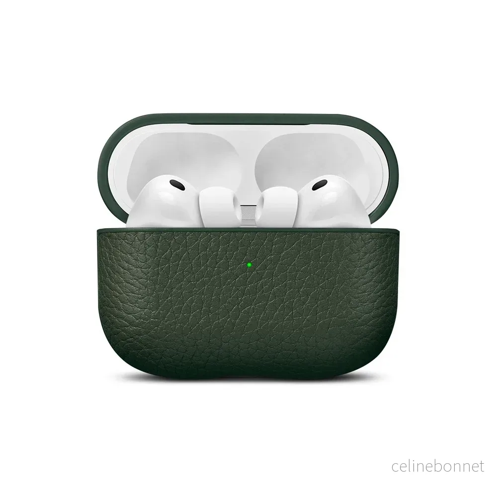 WOOLNUT Apple AirPods Pro (3. gen.) Ekte Skinn Deksel – Grønn v:2598618 WOOLNUT Apple AirPods Pro (3. gen.) Ekte Skinn Deksel – Grønn v:2598618