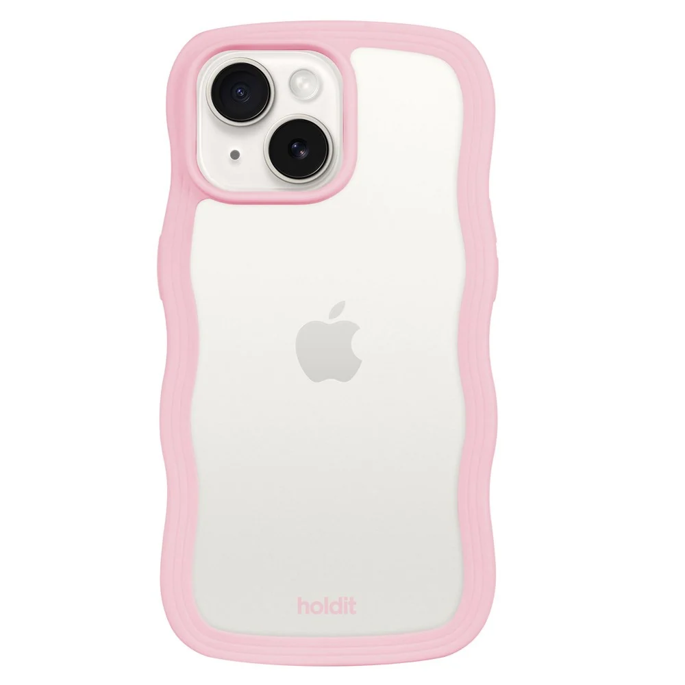 Holdit iPhone 15 Plus / 14 Plus Wavy Deksel - Pink / Transparent v:8663892