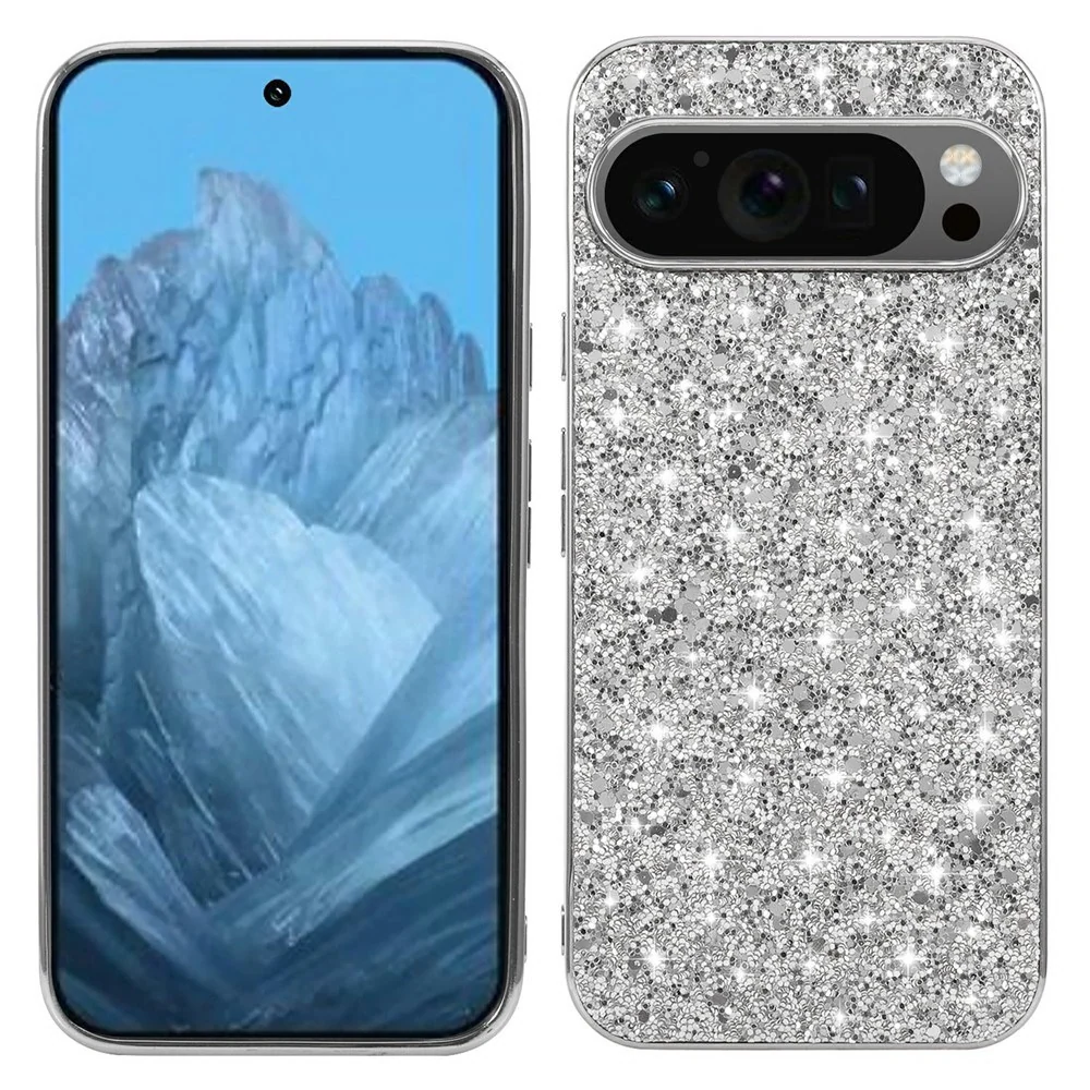 EIDERWOOD Google Pixel 10 Pro XL Glitter Deksel – Sølv v:2013236 EIDERWOOD Google Pixel 10 Pro XL Glitter Deksel – Sølv v:2013236