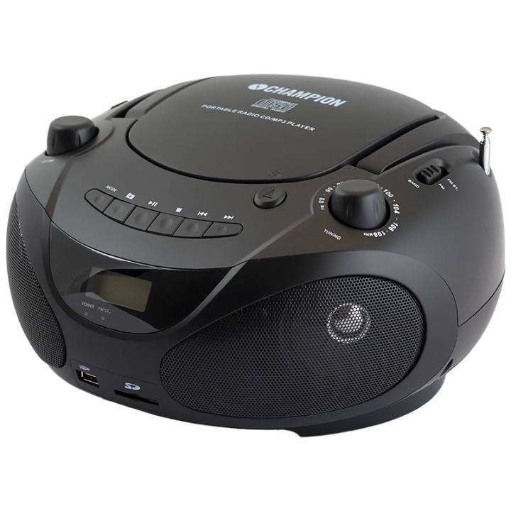 Champion Boombox CD/Radio/MP3/USB Svart v:9962071 Champion Boombox CD/Radio/MP3/USB Svart v:9962071