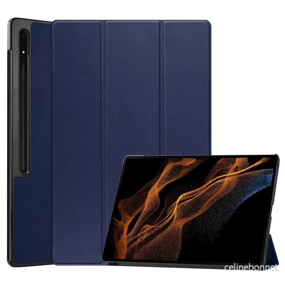 Samsung Galaxy Tab S9 Ultra Tri-Fold Skinn Deksel m. Stativfunksjon – v:8442087