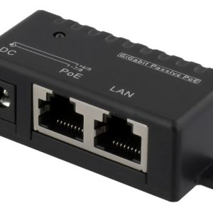DELTACO PoE Gigabit-injektor for PoE/PoE+, 1000Mbps, 48W, svart v:2931150